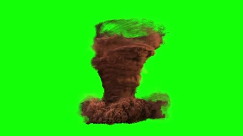 Massive Swirling Dust Vortex Explosion on Green Screen Background Stock Footage 328224371