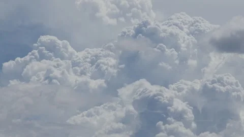 Massive towering cumulonimbus storm cloud formation Stock Footage 336435283