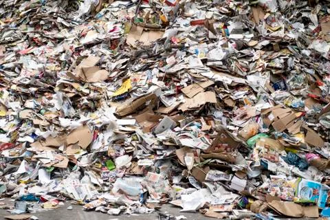 Massive trash on a dump Stock Photos