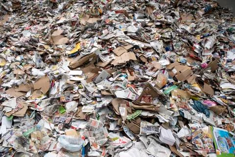 Massive trash on a dump Stock Photos