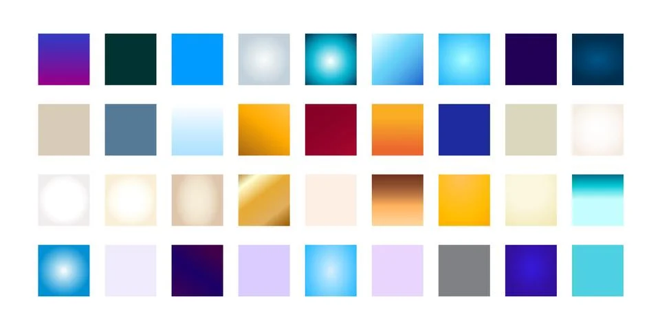 Massive vector collection of gradient color swatches for professional web, UI Illustrazione stock