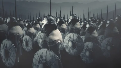 Massive Viking Army Ready for Battle Vidéo 119125877