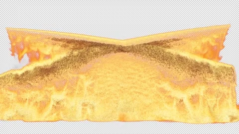 Massive wall of fire on transparent background Video stock 321637013