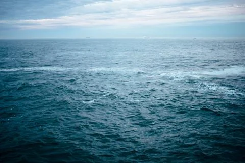 Massive water surface with rippled waves 库存照片