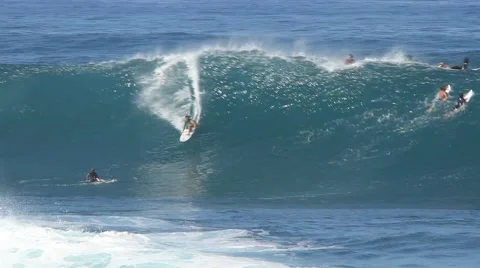 Massive wave at pipeline Stock Footage 44067228