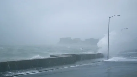 Massive Waves and Storm Surge Stock Footage 103297252