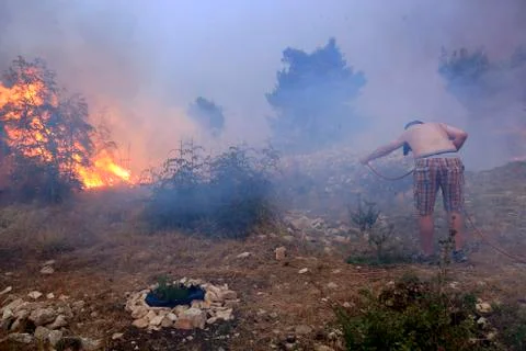 Massive wildfire Stock Photos