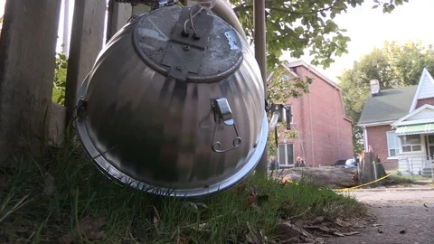 Massive wind and thunder storm causes  destruction and damage in city of Toronto Stock Footage 81157725