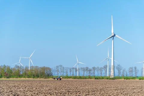 Massive wind turbines Stock Photos
