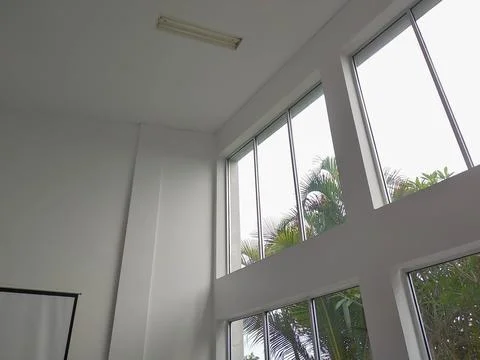 Massive window design for the best lighting in a building Stock Photos