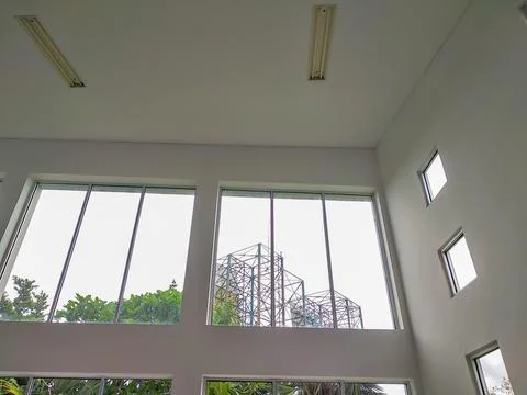 Massive window design for the best lighting in a building Stock Photos