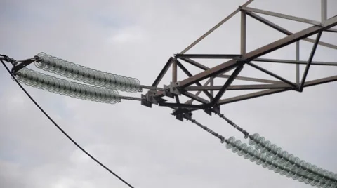 Mast power lines Stock Footage 56482433
