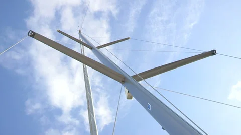 Mast of sailing boat Stock Footage 32324723