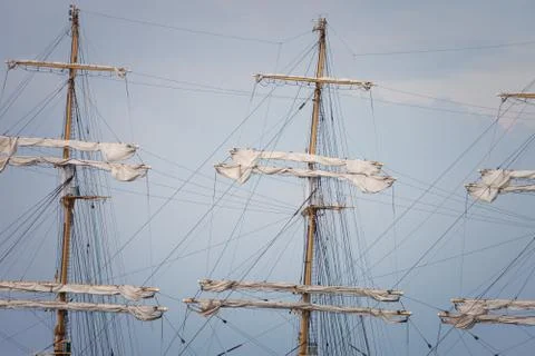Mast sailing ship Stock Photos