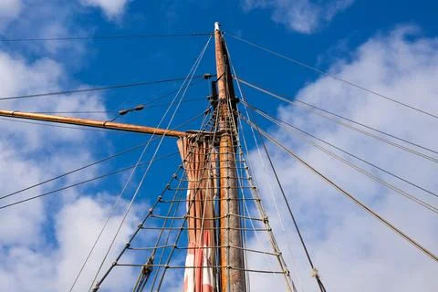 Mast of a sailing ship Foto stock