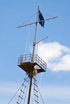Mast of the ship. Stock Photos
