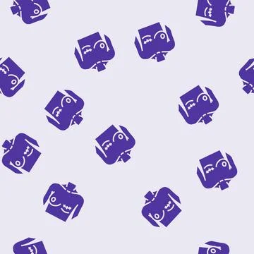 Mastectomy surgery surgery glyph seamless pattern Stock Illustration