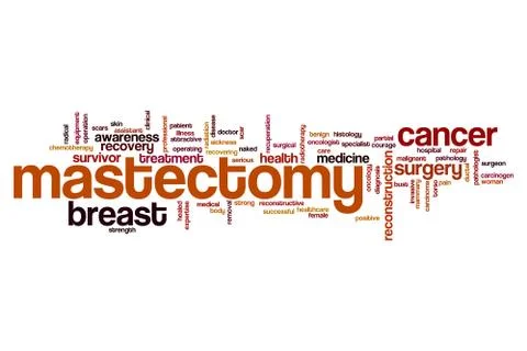 Mastectomy word cloud Stock Illustration