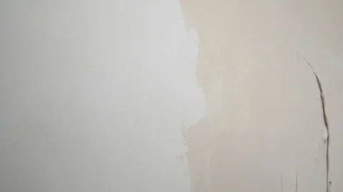 Master applies decorative plaster on the wall. 動画素材 85068387