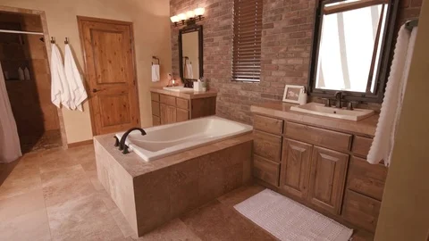 Master Bath Double Sink Lower Video stock 80833930