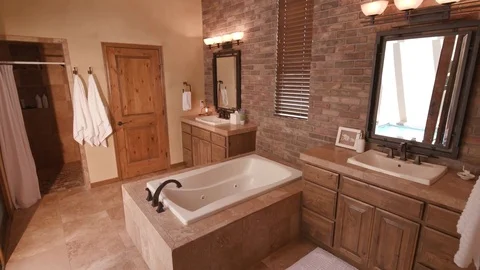 Master Bath Double Sink Rise Video stock 80833861
