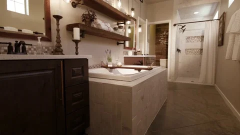 Master Bathroom Rise From Floor Stock Footage 76255855
