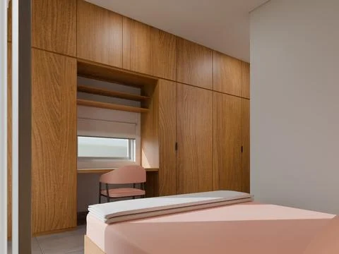 Master Bedroom 3D Render Illustration Stock Illustration