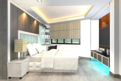 Master bedroom Stock Illustration