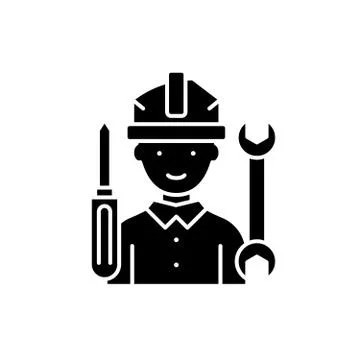 Master black icon, vector sign on isolated background. Master concept symbol Stock Illustration