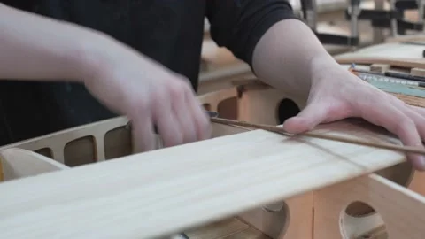 Master bond Board clamp on a surf Board Video stock 132669175