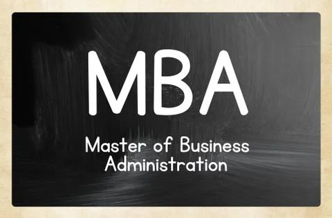 Master of business administration concept Stock Illustration