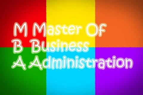Master of business administration concept Stock Illustration