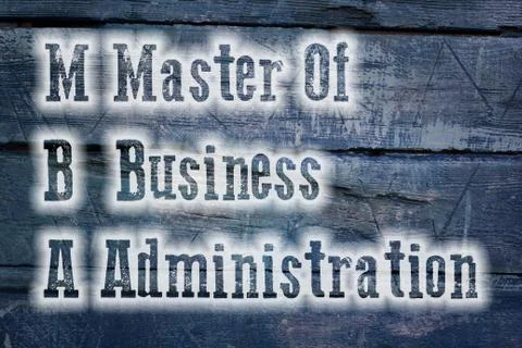 Master of business administration concept Stock Illustration