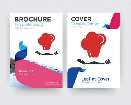Master chef brochure flyer design template Illustrazione stock gratuita