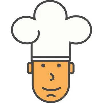 Master chef cooker vector icon Stock Illustration