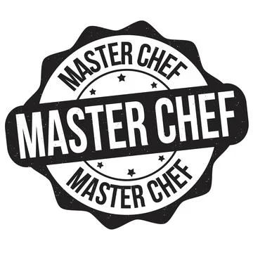 Master chef grunge rubber stamp Stock Illustration