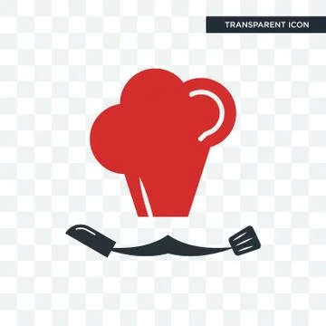 Master chef vector icon isolated on transparent background, master chef logo  Illustrazione stock
