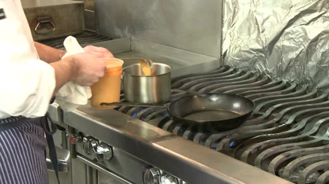 Master Chef at work (7 of 7) Stock Footage 32021543