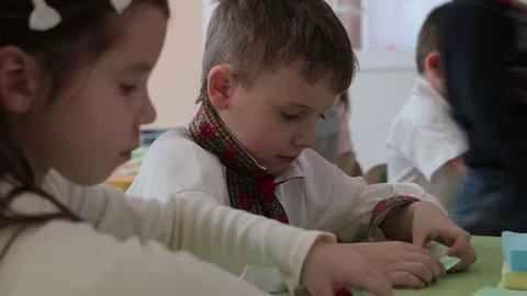 Master class for children. Stock Footage 73033085