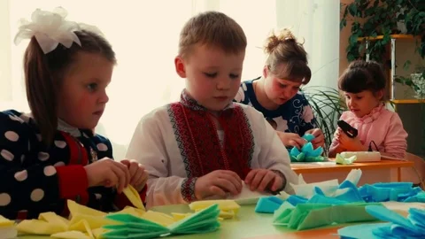 Master class for children. Stock Footage 73033190