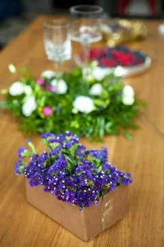 Master class in floristry. Stock Photos