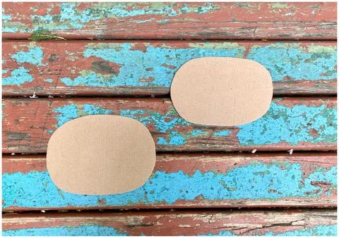 Master class how to make a bee from natural materials and cardboard recycling. Stock Photos