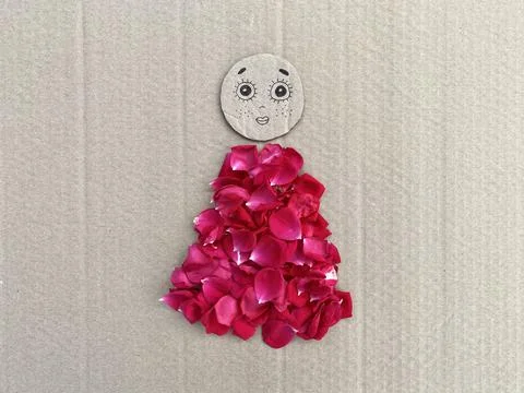 A master class made of natural material, a doll. Kids craft. Stock Photos