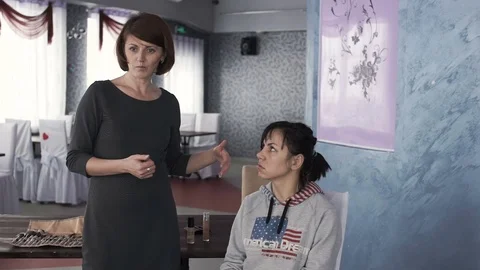 Master class for make-up artists. Stock Footage 70825066