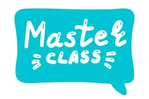 Master class, online education concept. Logo, badge, poster, banner template. Stock Illustration