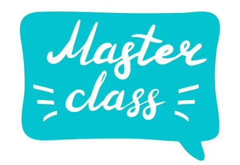 Master class, online education concept. Logo, badge, poster, banner template. Stock Illustration