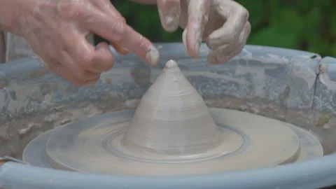 Master class in pottery for children Stock Footage 248366663