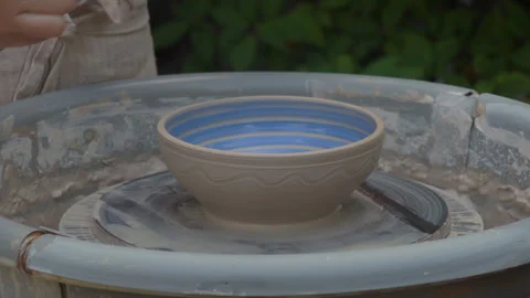 Master class in pottery for children Stock Footage 248370070