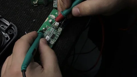 The master cracks with the tester. Stock Footage 101246711