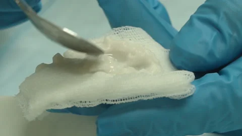 The master creates an eye prosthesis Stock Footage 157508316